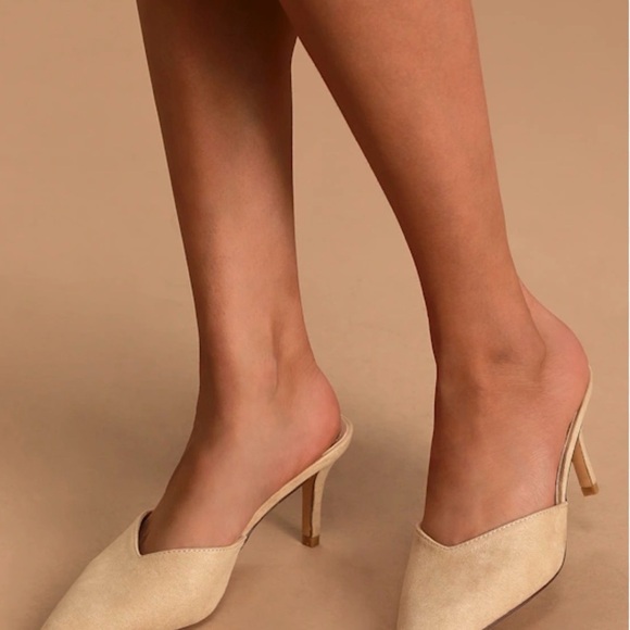 Lulus Shoes - Lulu’s Elegant “Leightonn” Nubuck Pointed Toe Women's Mules